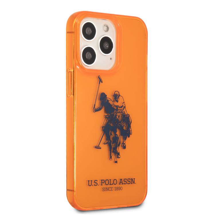 US Polo Assn Full TPU DH Logo Flou Case for iPhone 13 ( 6.1 ) - Orange