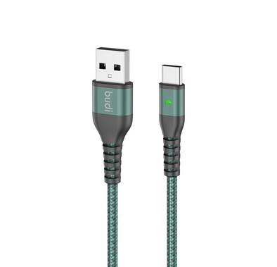 Budi DC211T10L Sync USB Type-C Cable 2.4A Aluminum Shell - Green