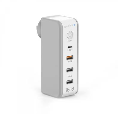Budi M8J301TU Timer Charger PD Type Dual USB Charger 30W - Black