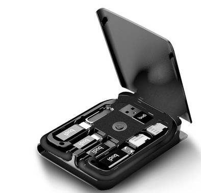 Budi Wireless Charger Multi Functional Box - Black (M8J515W-BLK)