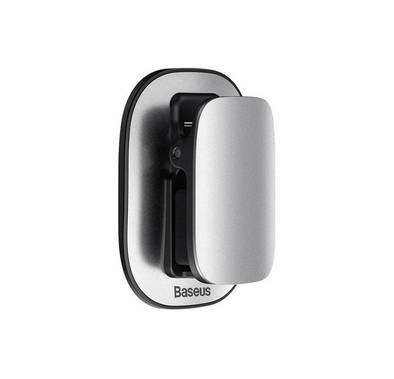 Baseus Car Sun Visor Eyeglasses Clip Holder with Adhesive Strip - Silver