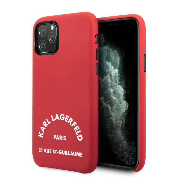 Red Embossed PU Case for iPhone 11 Pro by Karl Lagerfeld (KLHCN58NYRE)