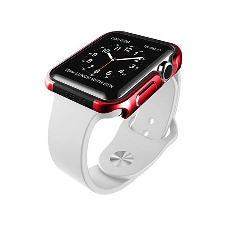 X Doria Full Edge Protection for Apple Watch 40MM Metallic Red