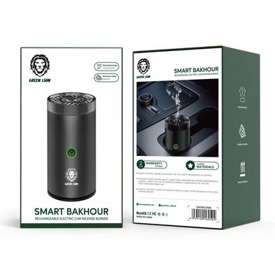 Green Lion Smart Mini Bakhour & Electric Car Incense Burner - Black