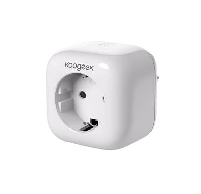Koogeek EU Smart Plug with 220V AC Power Output,  220~250V AC Power Input at 50Hz, Supports Google Assistant, Siri, and Alexa Voice Control - White