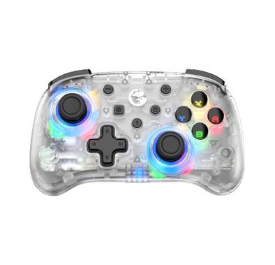 GameSir T4 Mini Multi-Platform Gaming Controller with Up to 10 Hours Working Time, Adjustable Backlight Modes, Multiple Turbo Setups, User-Friendly - Translucent White