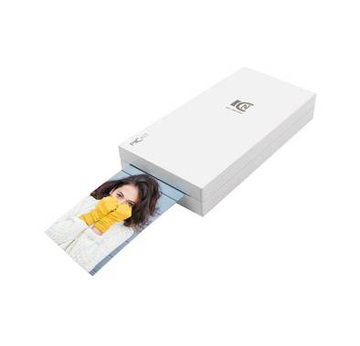 Prinics PicKit M2 Wireless Mobile Printer with 300 DPI Resolution, Uses Thermal Printing with No Cartridges, Print Directly from Social Media and Photo Apps, Easy to Carry for On-the-Go Printing, Android & iOS Compatibility - White