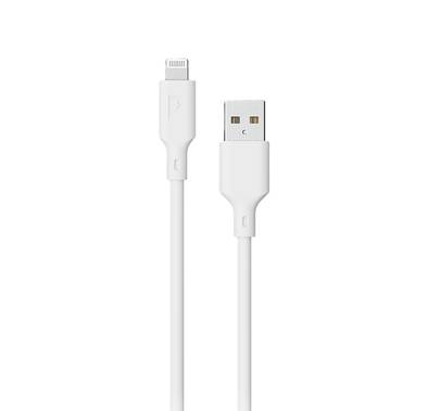 Powerology PVC Type-A to Lightning Cable 1.2m, Bend-Proof Design, Flex Shield PVC Coated Copper, Fraying Protection - White