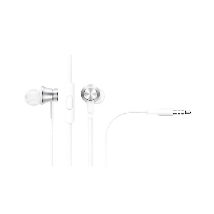 Xiaomi Mi Piston In-Ear Headphones Basic [High Sensitivity Mic&Remote,powerful bass,Replaceable Earbuds,Global Version with Warranty]-Compatible with Smartphones/Tablets/PC-Silver