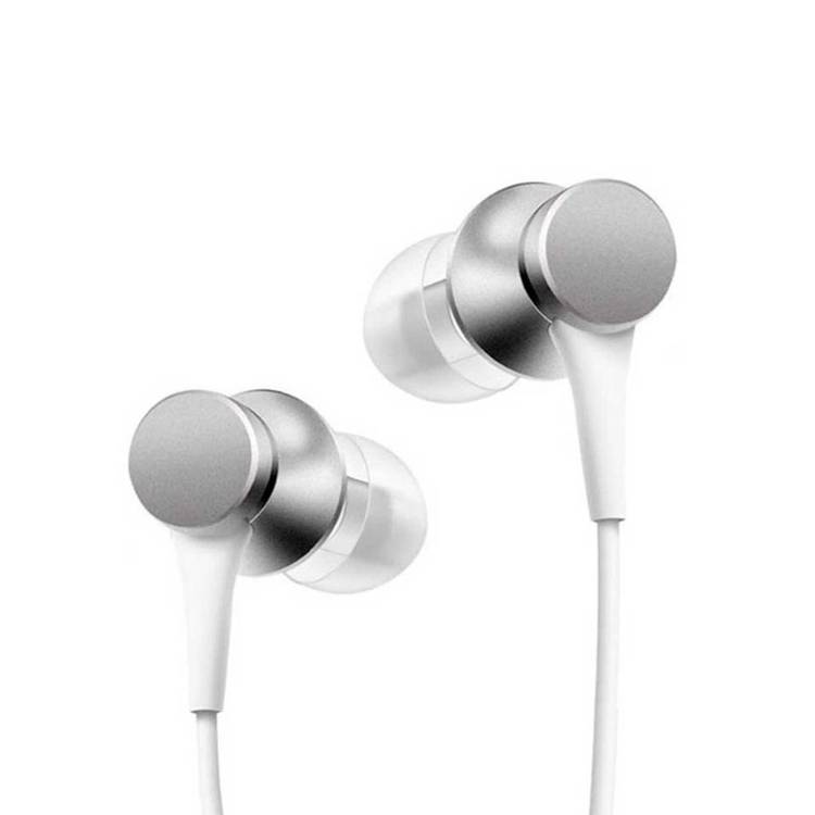 Xiaomi Mi Piston In-Ear Headphones Basic [High Sensitivity Mic&Remote,powerful bass,Replaceable Earbuds,Global Version with Warranty]-Compatible with Smartphones/Tablets/PC-Silver