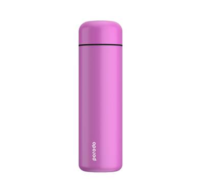 Porodo Smart Water Bottle with 500mL Capacity, Up to 12 Hours Thermal Insulation, LED Touch Display, 365-Day Battery Life, Stainless Steel Strainer, Non-Slip Base - Pink