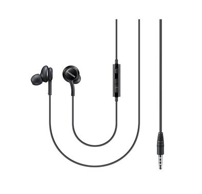 Samsung 3.5mm Jack Earphones, 3 Button Media Control, 20~20kHz  Frequency Response, Comfortable Secure Fit, Comfortable Secure Fit, Plastic Material - Black