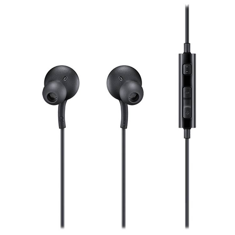 Samsung 3.5mm Jack Earphones, 3 Button Media Control, 20~20kHz  Frequency Response, Comfortable Secure Fit, Comfortable Secure Fit, Plastic Material - Black