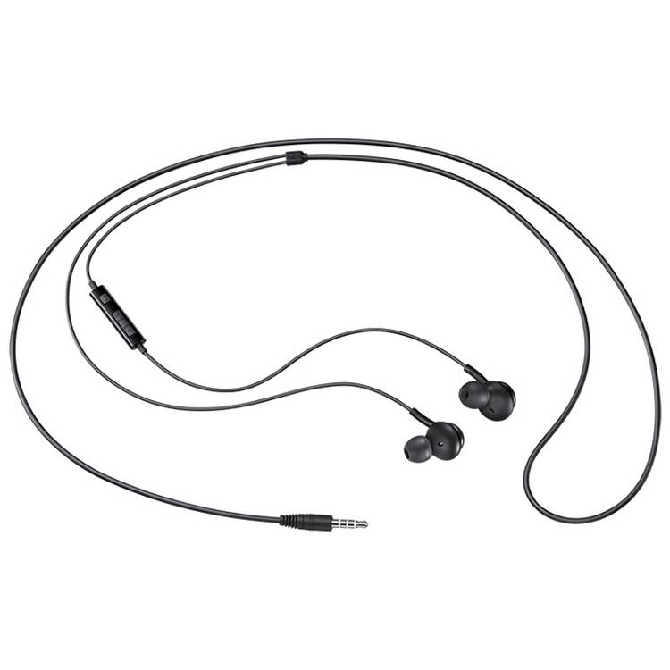 Samsung 3.5mm Jack Earphones, 3 Button Media Control, 20~20kHz  Frequency Response, Comfortable Secure Fit, Comfortable Secure Fit, Plastic Material - Black