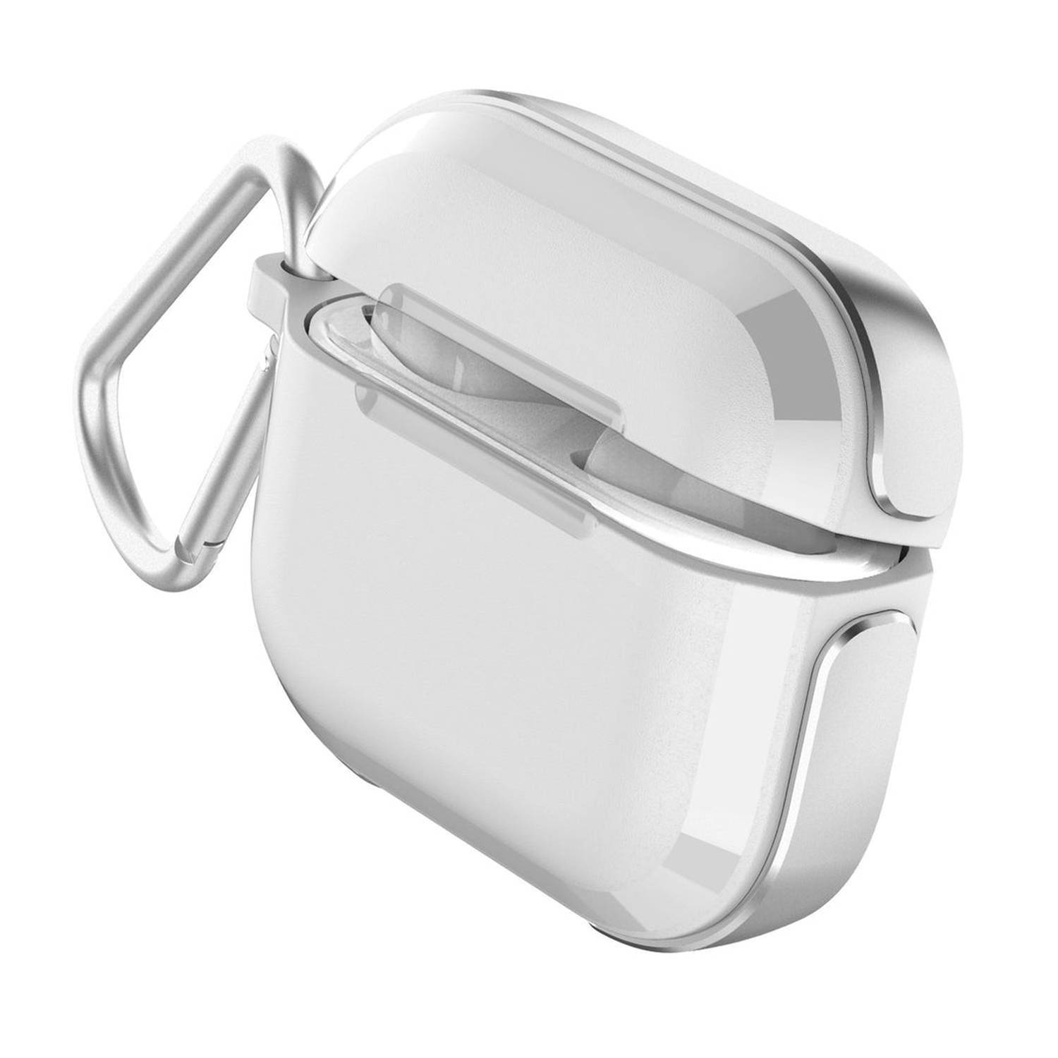 X-Doria Raptic Air Case Compatible for AirPods 3 | AirPods Case with  Detachable Metal Carabiner - Silver (370103302001)