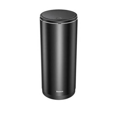 Baseus Gentleman Style Vehicle-Mounted Trash Can with 500 mL Capacity, Press-down Cover Design, ABS + Aluminum Alloy,  Leak-proof Design - Black