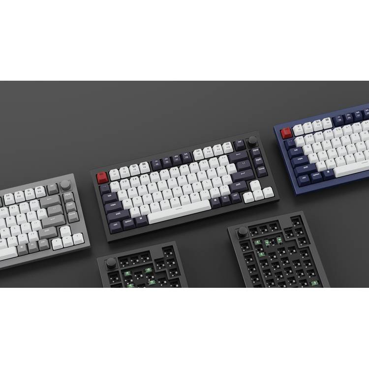 Keychron Q1 QMK Gateron Phantom Mechanical Keyboard with Knob, RGB, Brown Switch &  Custom Hot-swappable | Ergonomic Design Gaming Keyboard - Carbon Black