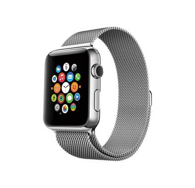 Porodo iGuard Stainless Steel Mesh Watch Strap for Apple Watch 44/45mm, Breathable & Comfortable Design, Fully Magnetic Milanese Loop, Compatible with SE, Series 7, 6, 5 & 4, Adjustable Strap - Silver