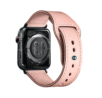 Porodo iGuard Leather Loop Watch Band For Apple Watch 42/44/45mm - Pink