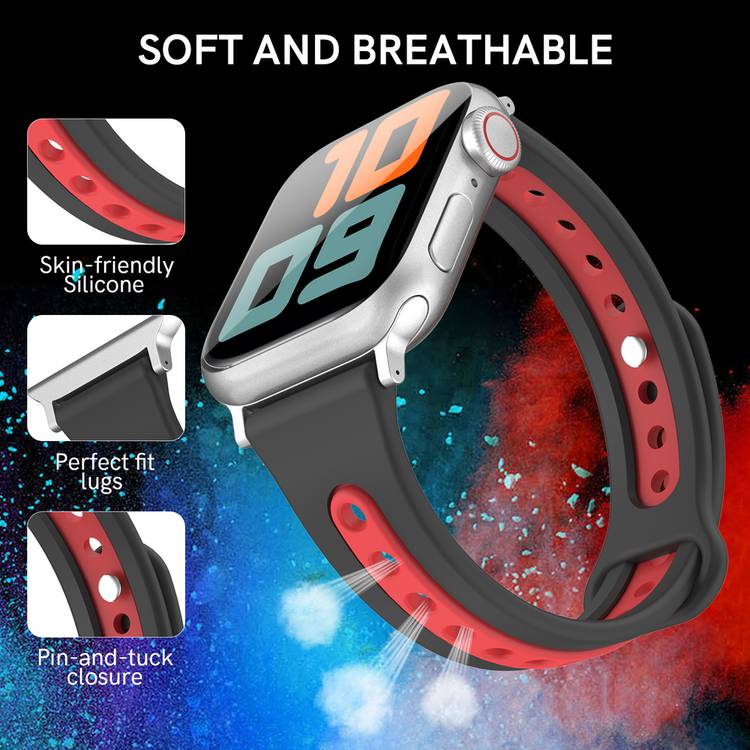 AhaStyle Premium Silicone Apple Watch Band Duotone Design 38