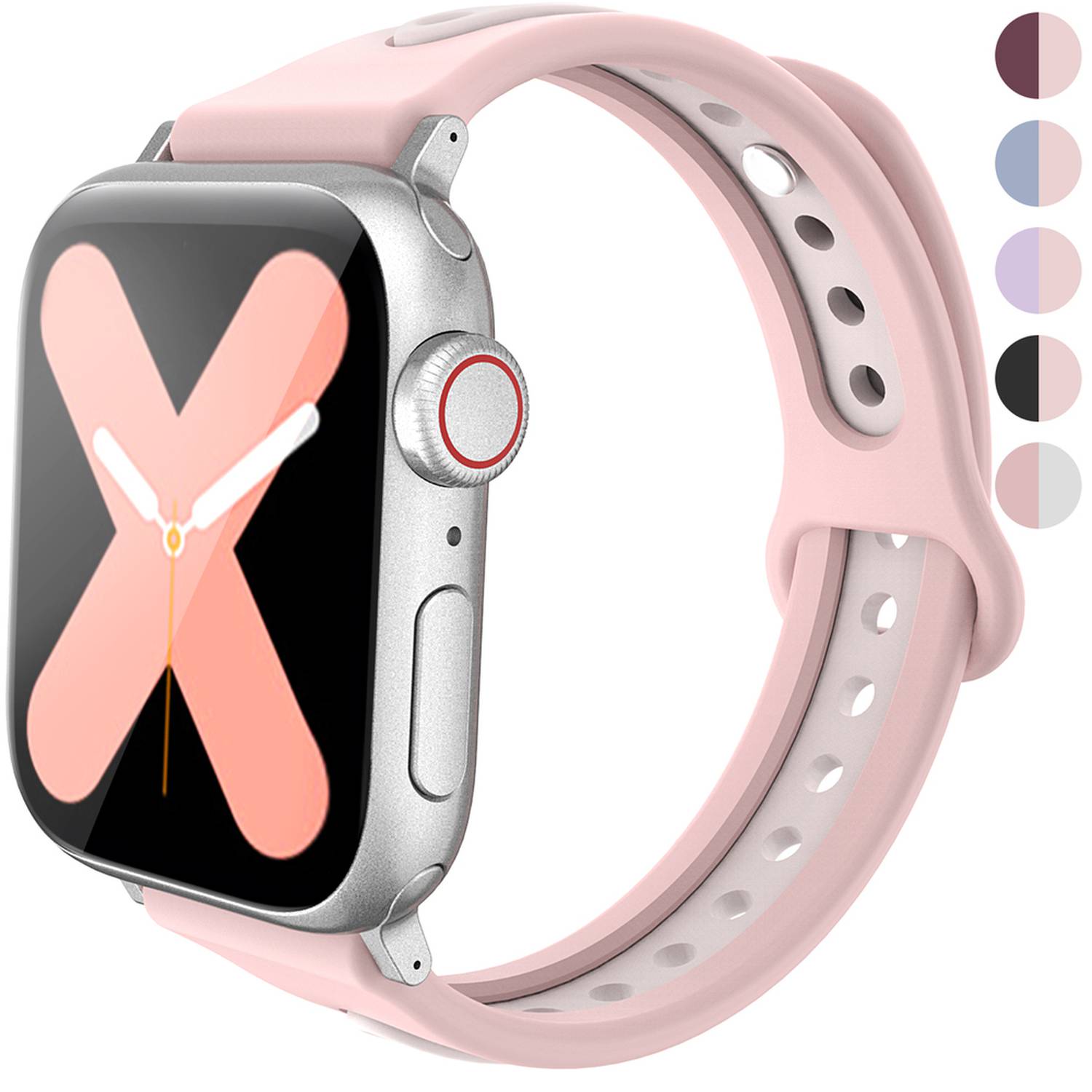 AhaStyle Premium Silicone Apple Watch Band Duotone Design 42