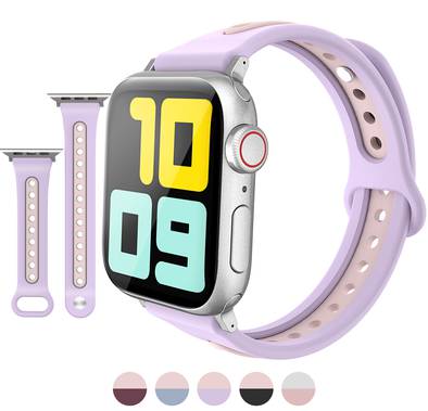 AhaStyle Premium Silicone Apple Watch Band Duotone Design 38