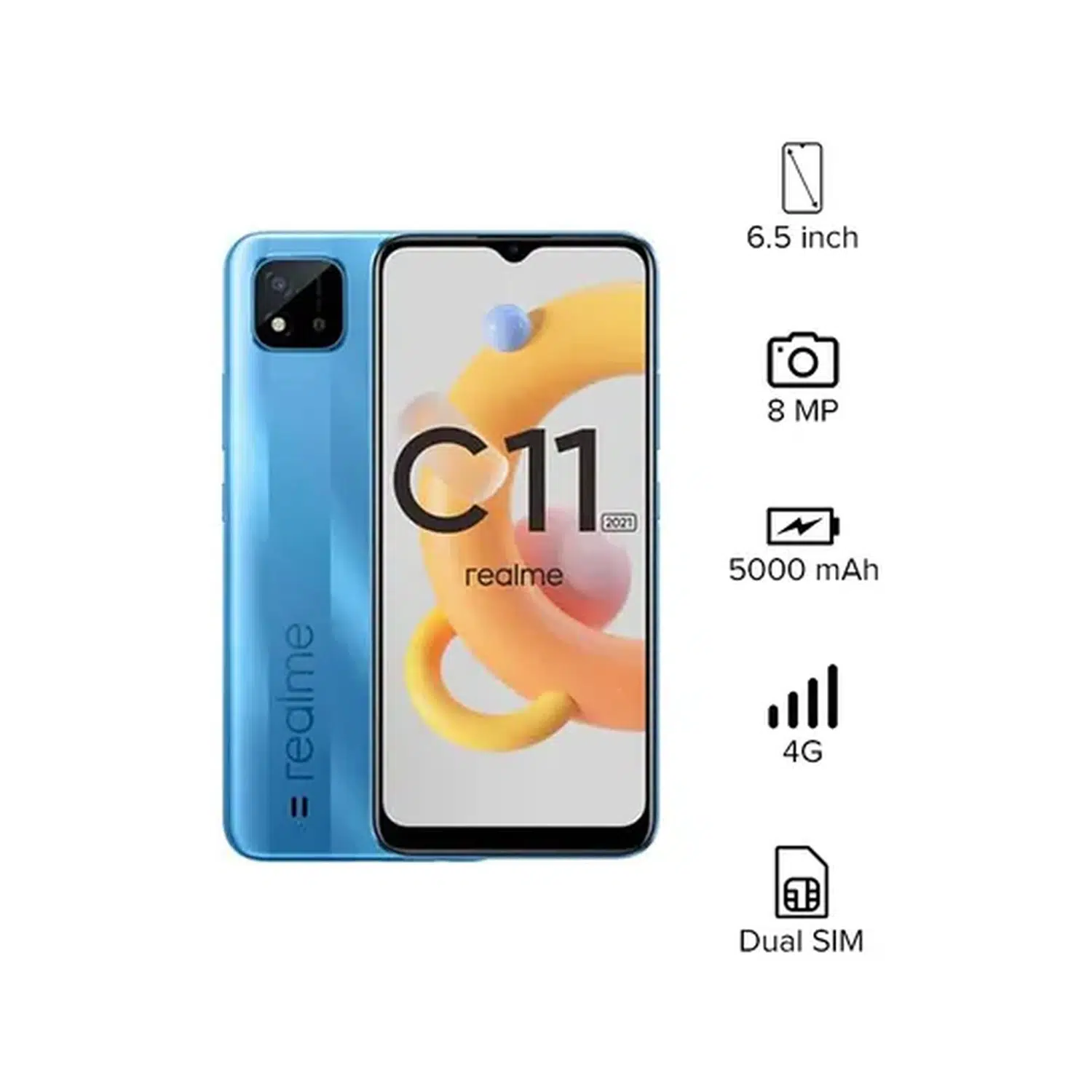 Smartphone Realme C11 2021 LTE Dual Sim 6.5 2/32GB Blue - Yasui