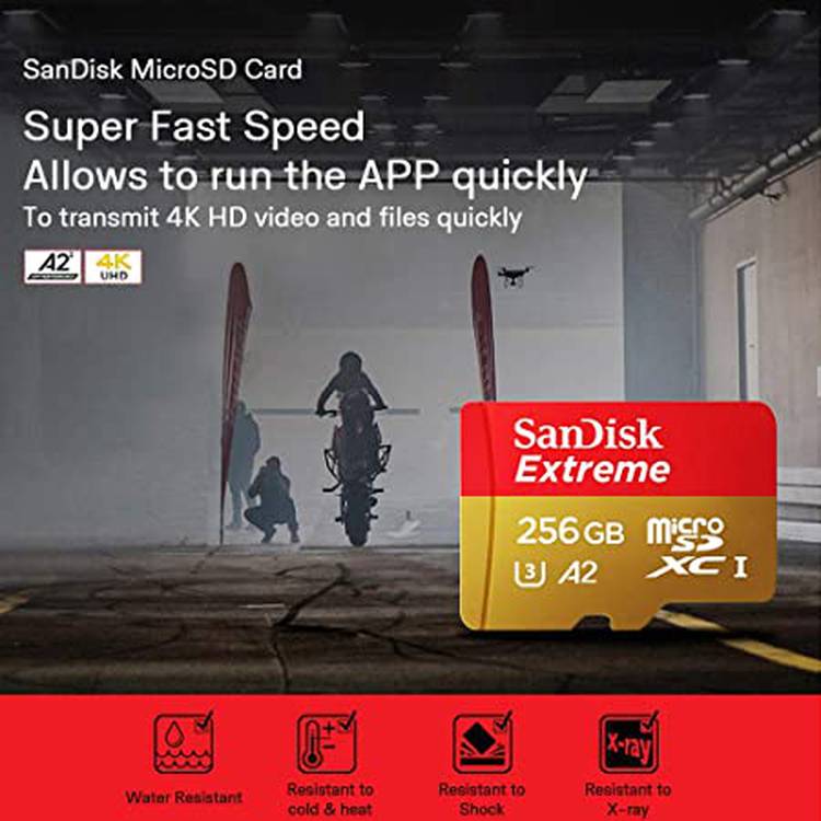 SanDisk SDSQXA1-256G-ZN6MA Extreme MicroSD Card 256GB - Red