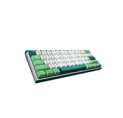 -61 Keys (60% Layout) Durgod K330W Gateron Crystal Mechanical Wireless Keyboard Doubleshot PBT Profile (Red,BrownSwitch) - White/Mint Green