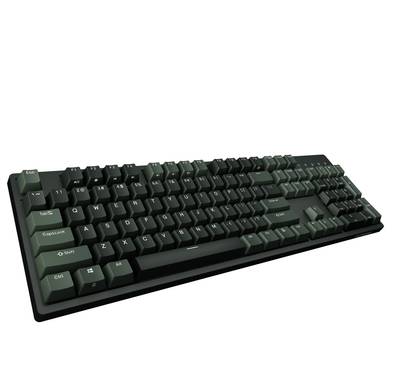 Durgod Taurus K310 Wireless Mechanical Gaming Keyboard 104 KeDouble Shot PBT NKRO (Cherry Red,Brown) - Black/Dark Green
