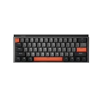 Durgod K330W Gateron Crystal Mechanical Wireless Keyboard Doubleshot PBT Profile - Black/Gray/Orange
