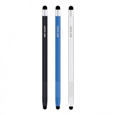  Green Lion Passive Stylus Pen, Free Cap, Smooth Writing, Sensitive Response, Aluminum Rod - Black