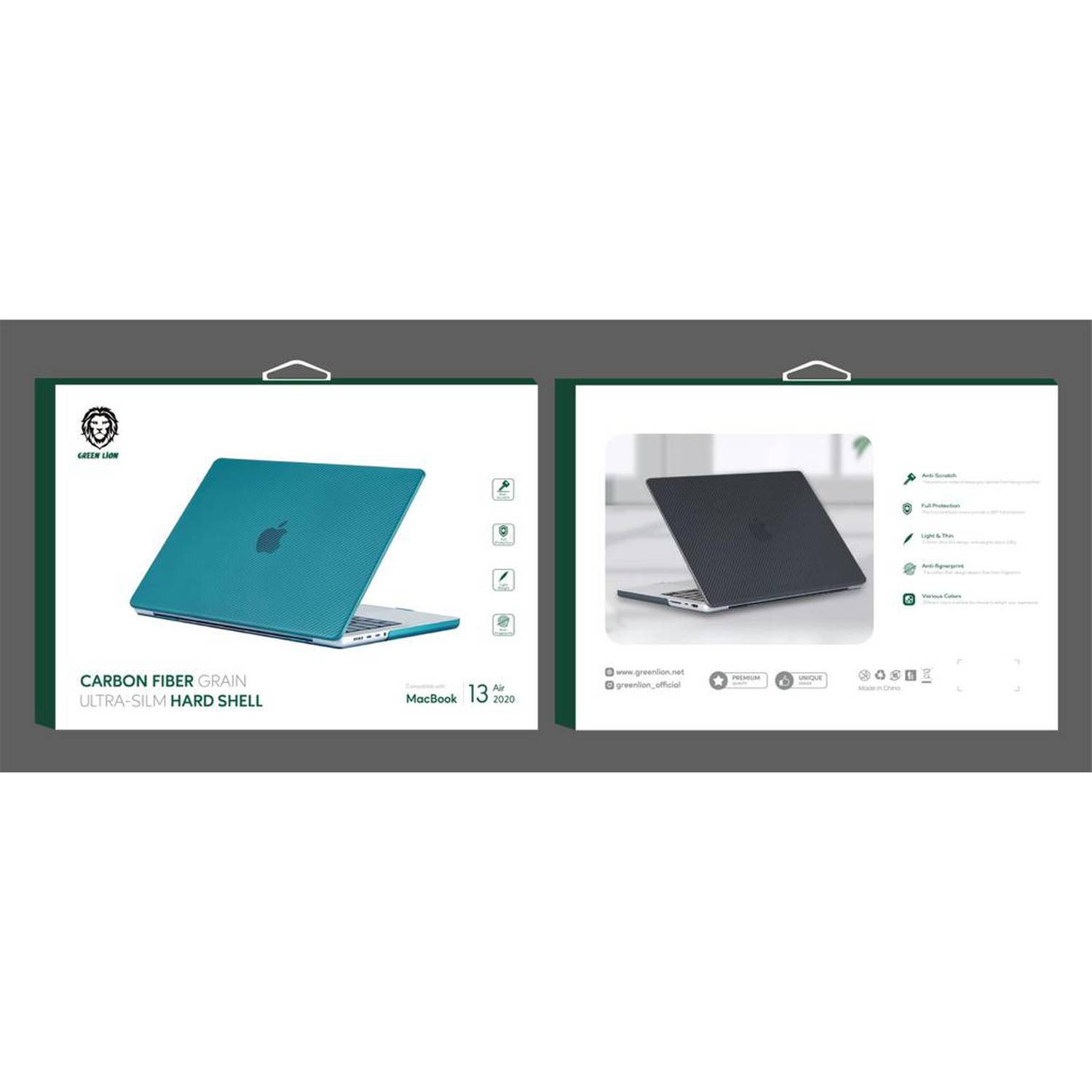 Ultra Slim Macbook Air 13 Carbon Fiber HardShell Case Finger