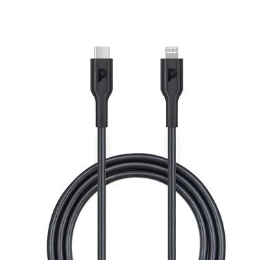 Powerology Type-C to Lightning Cable PD 20W, 1.2m, Fast Data Sync and Charge, Universal Compatibility, More Than 5000 Bends Life Span - Black