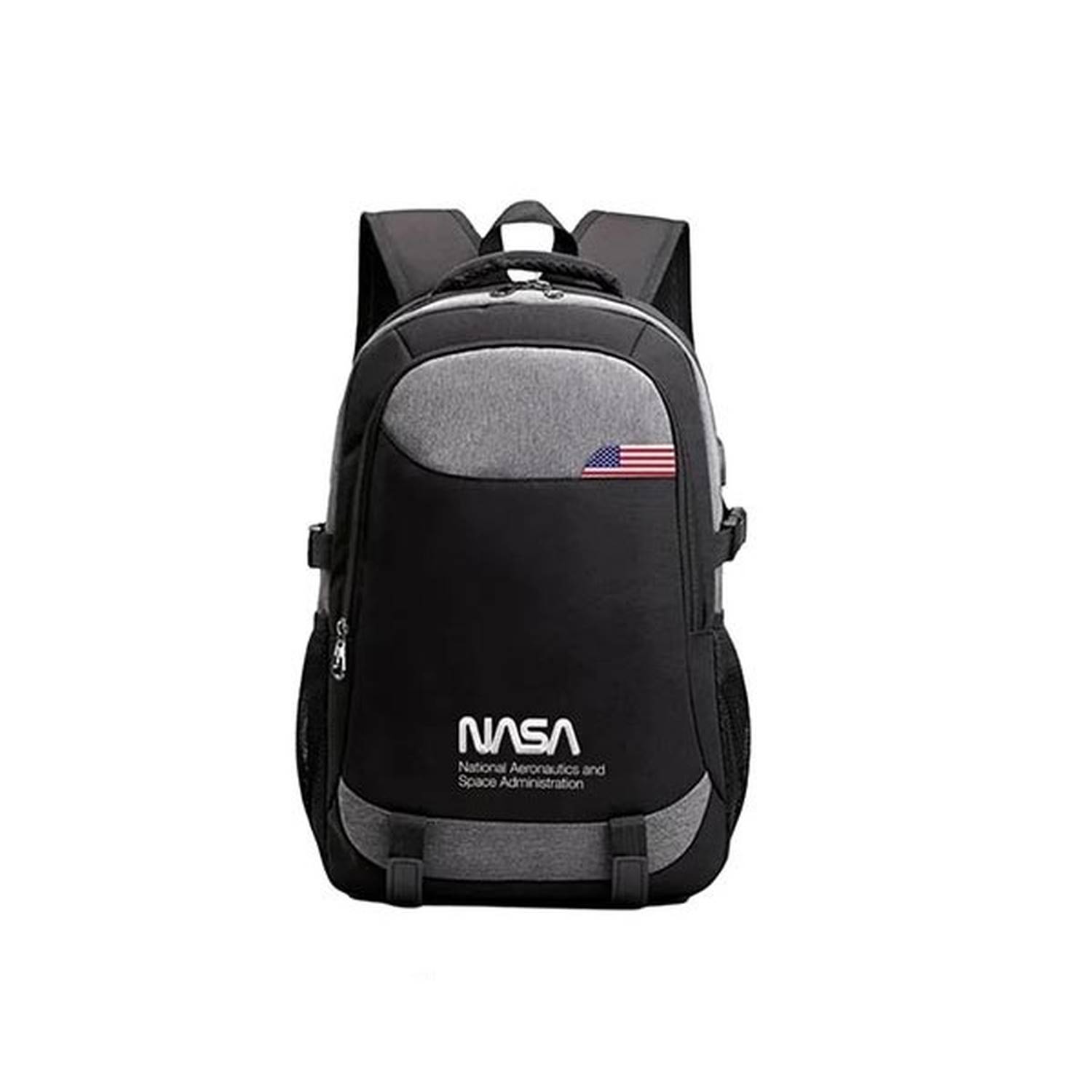 NASA Oxford Backpack 300D Material USB Charging Port Black NASA BAG02K