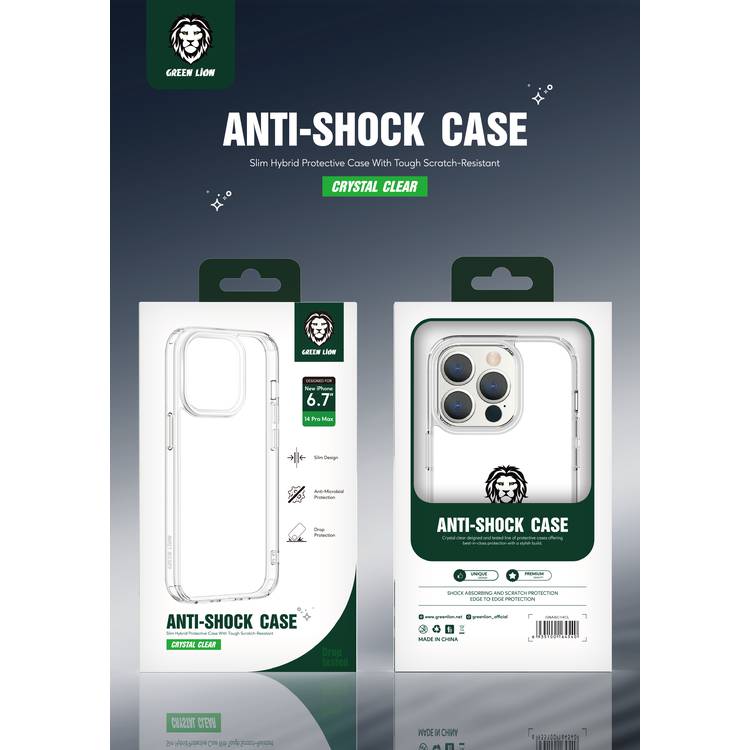 Green Clear Case without Creative Magnetic - iPhone 14 Pro Max