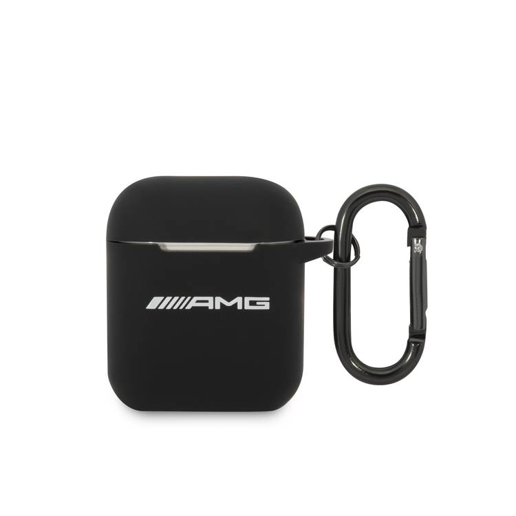 CG MOBILE AMG Liquid Silicone Case Protective Cover Accurate Cutouts, Slim & Lightweight, Shockproof, Anti-Scratch Compatible With Airpods 1/2 - Black