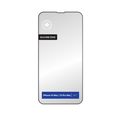 Levelo Anti-Static Tempered Screen Protector, Clear Silicone Edge,  iPhone 14 Plus / 13 Pro Max Compatibility - Clear