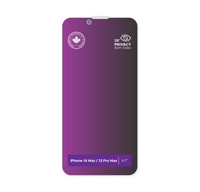 Levelo Privacy Black-Edition Twice Tempered Screen Protec...