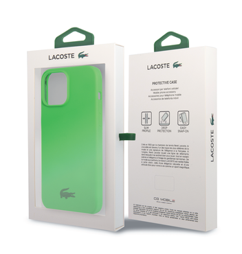Lacoste Hard Case for iPhone 14 Pro Max - Green Color