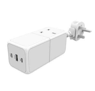 Powerology 65W Power Strip with Dual Power Sockets, PD 65...