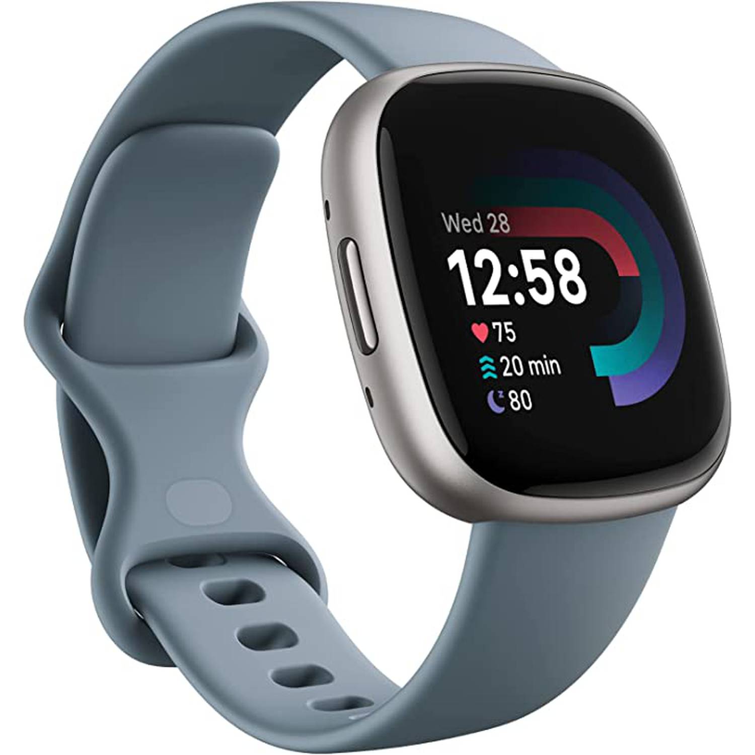 Bracelet acier Fitbit Versa 4 (argent) 