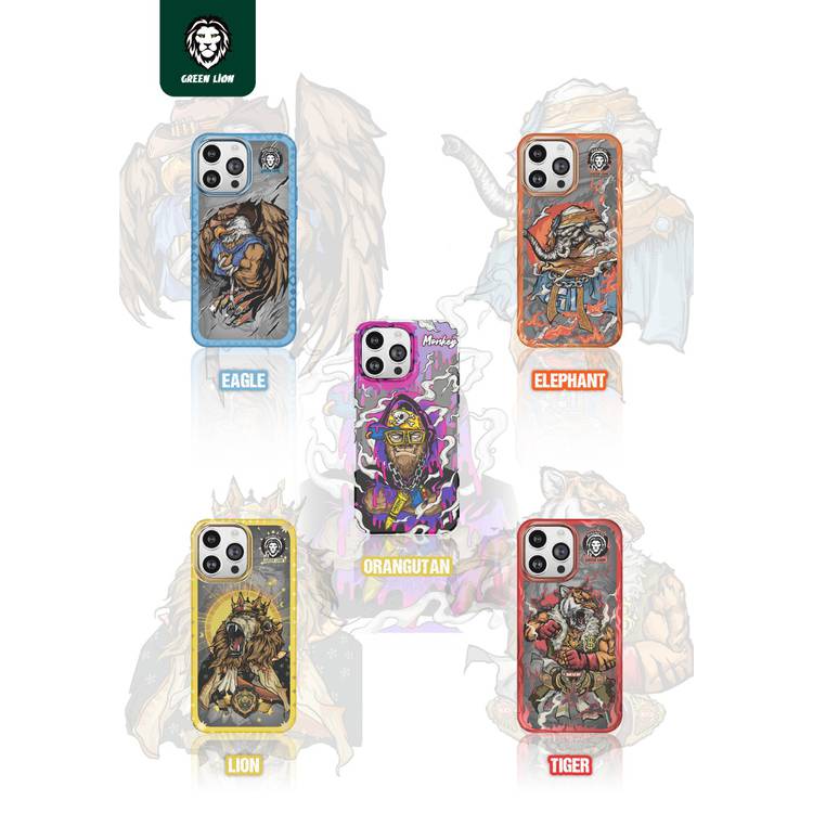 Green Lion Magnetic Warrior Case iPhone 14 Pro Max  - Blue