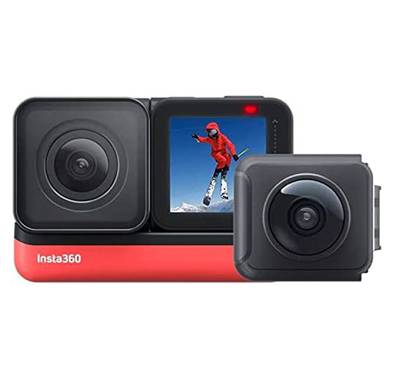 Insta360 One RS Twins Edition, One RS Core, Auto-Editing, 360 Degrees Horizontal Lock, Rugged Design - Black