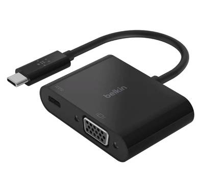 Belkin USB-C to VGA + Charge Adapter - Black