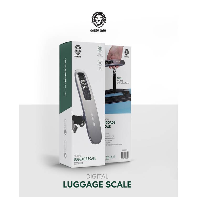 Digital Luggage Scale 50KG Max - Green Lion
