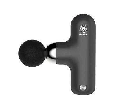 Green Lion Mini Pro Massage Gun with Up to 3 Hours Working Time, 800mAh Battery Capacity, 40W Power, Less than 55dB Noise Level, Up to 4000RPM Motor Speed - Black