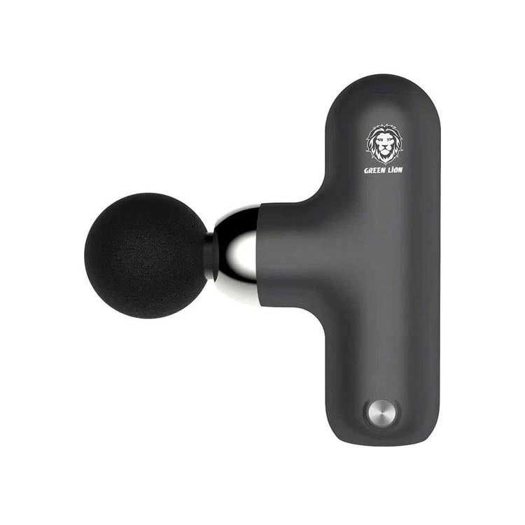 Green Lion Mini Pro Massage Gun with Up to 3 Hours Working Time, 800mAh Battery Capacity, 40W Power, Less than 55dB Noise Level, Up to 4000RPM Motor Speed - Black