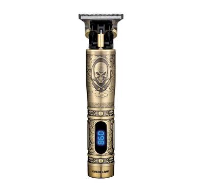 Green Lion Pirates Hair Trimmer,  6500RPM Motor, 600mAh Battery, 2.5Hours Charging Time, 1Hour Working Time, LCD Display - Gold