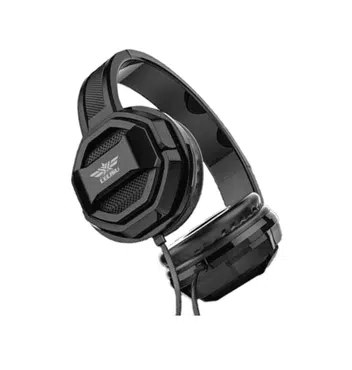 Lelisu LS 802 Stereo HIFI with Mic Headphone Black LS 802